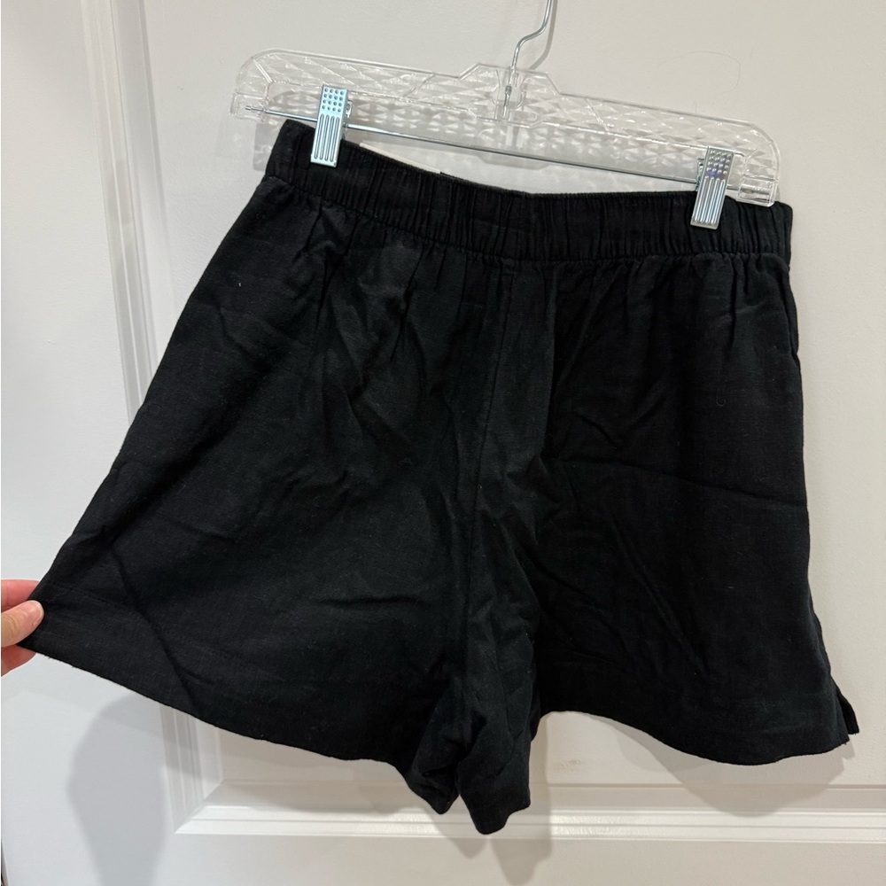 Abercrombie & Fitch Black Linen Shorts